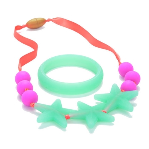 24 PC 30 Glow-in-the-Dark Beaded Necklaces